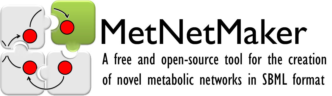 MetNetMaker: A free and open-source tool for the 
		creation of novel metabolic networks in SBML format.