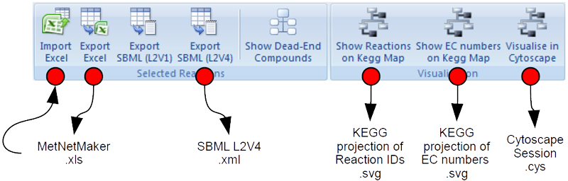 MetNetMaker Export Options Toolbar